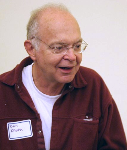 auteur Donald Knuth de la citation Pour ses principales contributions à l'analyse des algorithmes et à la conception des langages de programmation, et en particulier pour ses contributions à "l'art de la programmation informatique" à travers ses livres bien connus dans une série continue de ce titre.